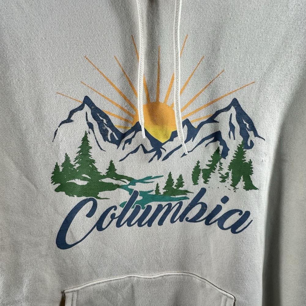 Columbia Men's Trek Graphic Hoodie Sweatshirt Mountain Logo Large Unisex New